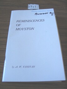 Book, A.W. Vanstan, Reminiscences of Moyston, 1989