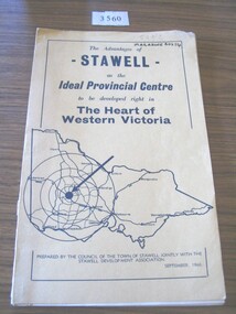Book, Council of the Town of Stawell, The Advantages of Stawell as the Ideal Provincial Centre, 1966