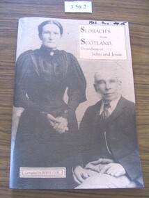 Book, Beryl Cox, Slorach's from Scotland, Descendants of John and Jessie, 1997