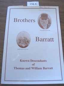 Book, Esma Barratt, Brothers Barratt, Known Descendants of Thomas and William Barratt, 2000