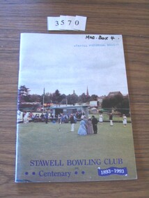 Book, Wal & Jean Perry, Stawell Bowling Club - Centenary 1893-1993, 1993