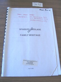 Book, John Coady, Sparkes Midlane Family Heritage, 1998