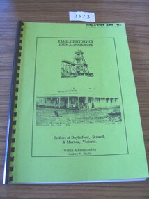 Book, Audrey N. Steele, Family History of John & Annie Pope, 1992