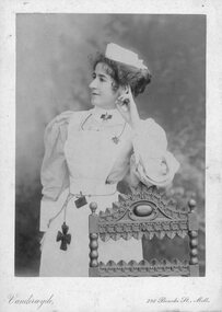 Photograph, Nurse Diana Tiddy 1899 -- Studio Portrait