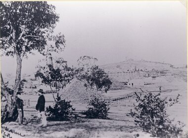 Photograph, Stawell Mining Scene 1880’s -- 2 Photos -- 1 Coloured