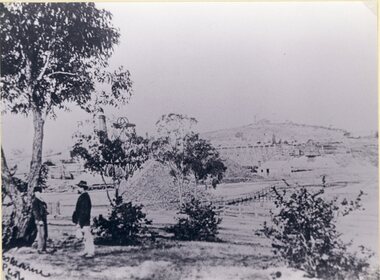 Photograph, Stawell Mining Scene 1880’s -- 2 Photos -- 1 Coloured