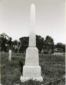 Photograph, “Moray” Grave Marker in a Private Cemetery -- Coloured