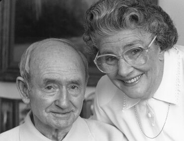 Photograph, Mr Lance Heal & Mrs Gwen Heal nee Unknown's 50th Wedding Anniversary 1991