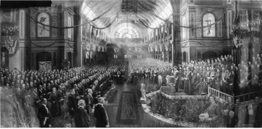 Photograph, First Commonwealth Parliament  1901 -- Painting by Mr Charles Nuttall