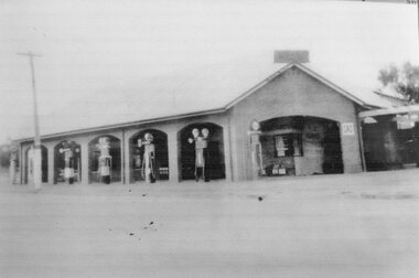 Photograph, Garage with Petrol Bowsers on the Corner Main & Patrick Streets Stawell