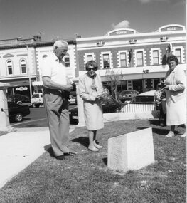 Photograph, Methodist Church Site Plaque Unveiling with Mrs Swartz nee Unknown in the centre of photo 1999