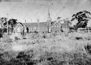 Photograph, Stawell High School before the Bell Tower demolition c1920's -- 2 photos