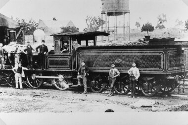 Photograph, Steam Locomotive at the Stawell Railways Water Tank