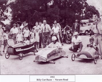 Photograph, Billy Cart Derby on the Navarre Road 1952 -- Named