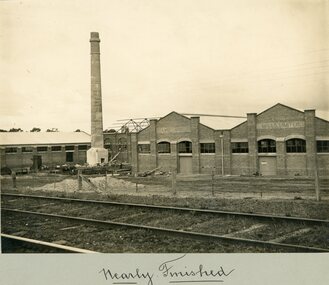 Photograph, North Western Woollen Mills during Construction