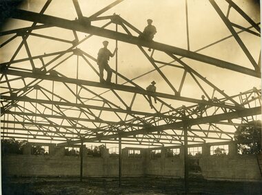 Photograph, North Western Woollen Mills during Construction