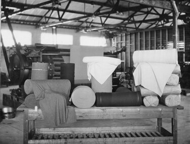 Photograph, orth Western Woollen Mills -- Finishing Dept Raising Gig