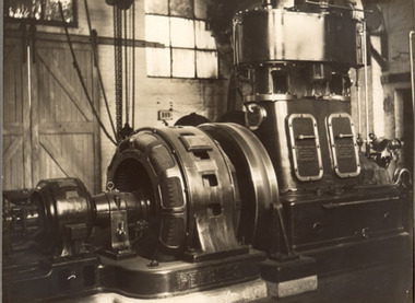 Photograph, North Western Woollen Mills -- Steam Driven Power Generator