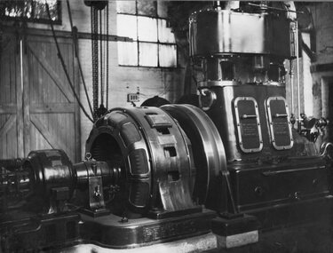 Photograph, North Western Woollen Mills -- Steam Driven Power Generator