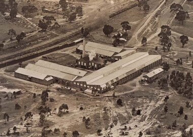Photograph, North Western Woollen Mills -- Aerial View