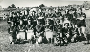 Photograph, North Western Woollen Mills -- Named Ladies Football Team 1953