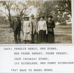 Photograph, Back to Morrl Morrl 1947 -- Named