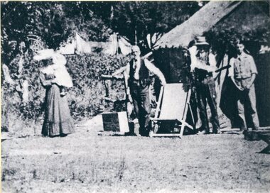 Photograph, Campsite Grocery Store of the Withers Family in Halls Gap early 1900's