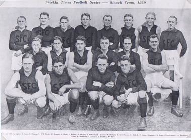 Photograph, Stawell Football Team -- Named c1929