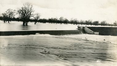 Photograph, Lake Lonsdale Weir in Flood