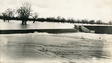 Photograph, Lake Lonsdale Weir in Flood