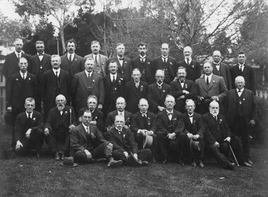 Photograph, Group of Males taken outdoors