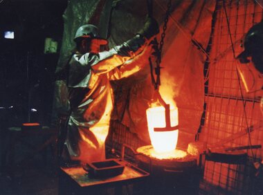 Photograph, Stawell Gold Mine -- Gold Pour