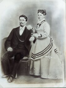 Photograph, Mr Joseph Tomlinson & Miss Margaret Ann McDermott Wedding -- Studio Portrait