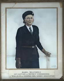 Photograph, Miss Isabel Weatherly -- District Commissioner for Guides in Wallaloo & Marnoo