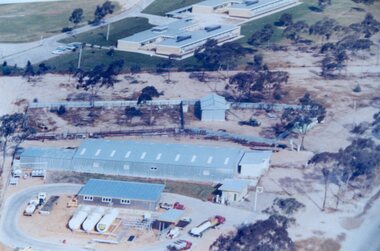 Photograph, B P Petrol Depot on the Western Highway -- Aerial View -- Coloured