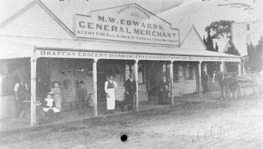Photograph, M W Edwards General Merchant shop