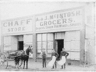 Photograph, A & J McIntosh Grocers c1904