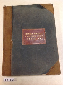 Archive, Stawell Hospital Records  Abstract Book 1910 – 1919, 1/7/1910 - 12/5/1919