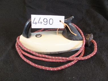 Memorabilia - Realia, Electric Iron Cream Coloured finish, 1950's