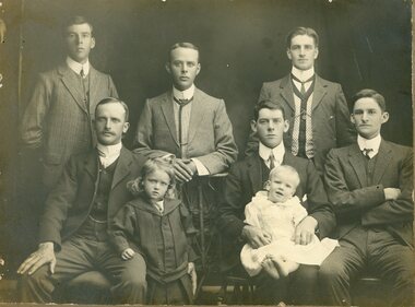 Photograph, Mr J C Hutchings seated on left & Mr Dave White Mitchell seated on right
