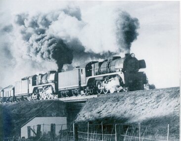 Photograph, Steam Trains at the Underpass at Armstrong