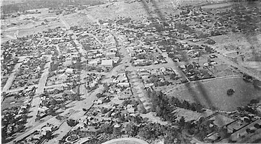 Photograph - 1919 Aerial View Over Stawell, Main Street Area Looking toward Big Hill 1919-- Aerial View