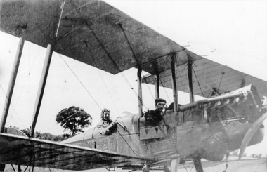 Photograph, Mr Bob McClure with Mr Harold Treloar 1929