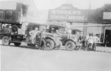 Photograph, Storer’s General Carriers  -- Albert H & M at the Depot
