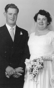 Photograph, McIntosh. Mr Rob McIntosh & Mr Margaret Macintosh nee Unknown – Wedding 1958