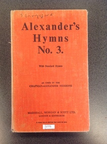 Book, Charles M. Alexander, Alexanders Hymns No 3