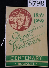 Book, Great Western Centenary Booklet 1859 – 1959, 1900's
