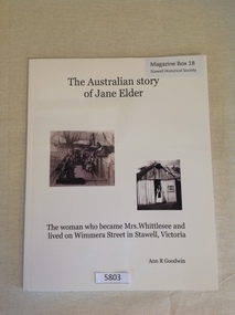 Book, Ann R. Goodwin, The Australian Story of Jane Elder, 2016