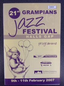 Book, Hall Gap, 21st Grampians Jazz Festival, 2007