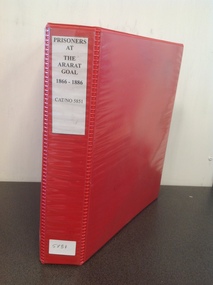 Book, Judy & Dan Barry, Prisoners from the Ararat Goal before it became J Ward 1866-1886, 1999